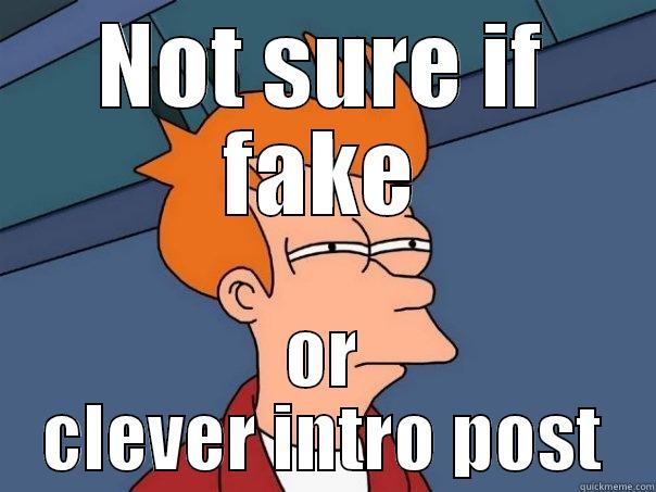 NOT SURE IF FAKE OR CLEVER INTRO POST Futurama Fry