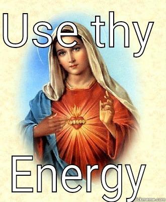 Virgin Mary Gary  - USE THY  ENERGY Scumbag Virgin Mary