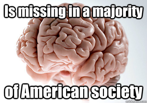 Is missing in a majority of American society  Scumbag Brain