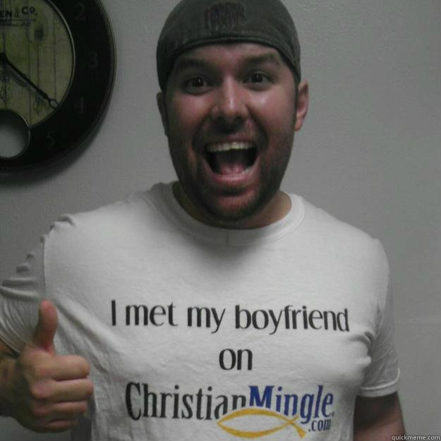   -    Christian Mingle T-Shirt Guy