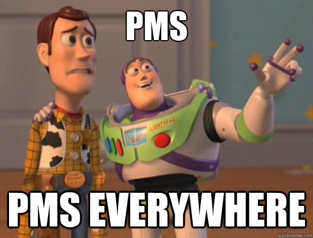 PMS pms everywhere  Buzz Lightyear