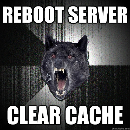 REBOOT SERVER CLEAR CACHE - REBOOT SERVER CLEAR CACHE  Insanity Wolf