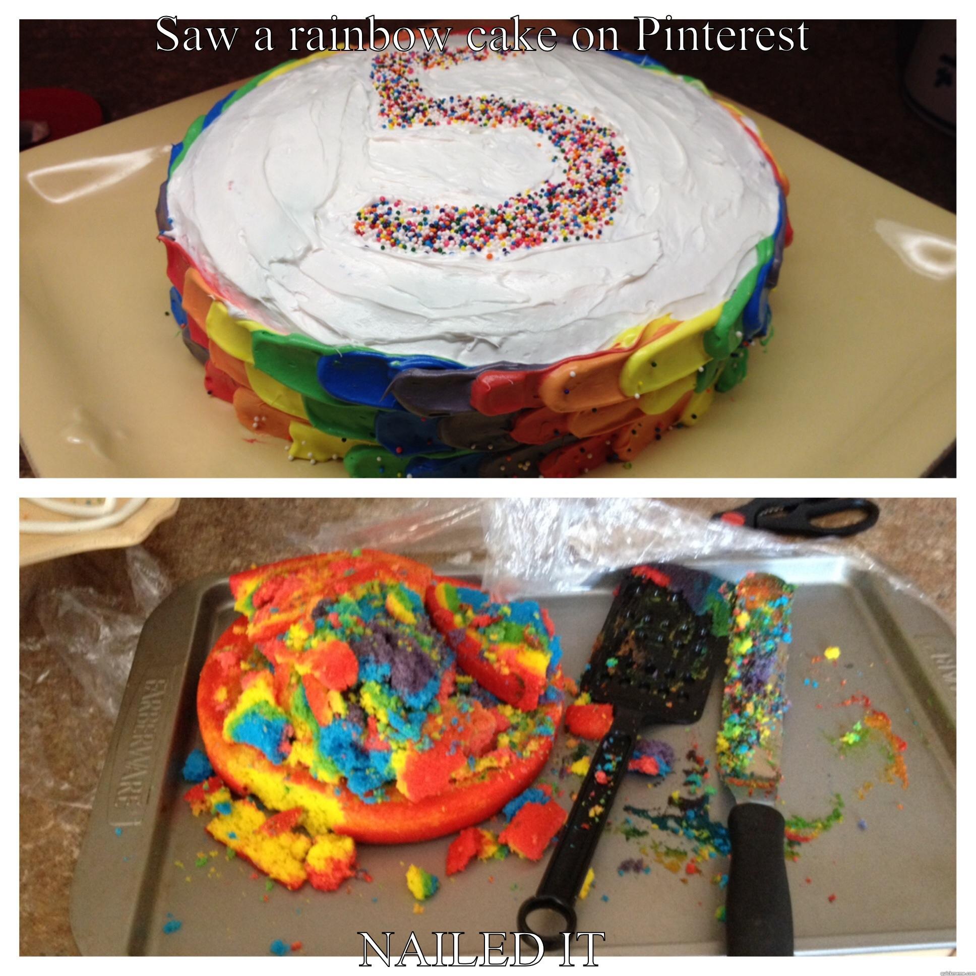 Pintrosity  - SAW A RAINBOW CAKE ON PINTEREST NAILED IT Misc
