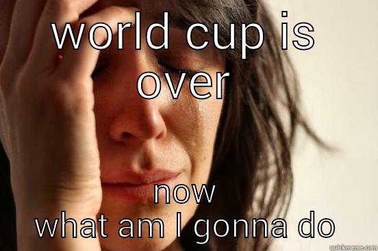 WORLD CUP IS OVER NOW WHAT AM I GONNA DO First World Problems