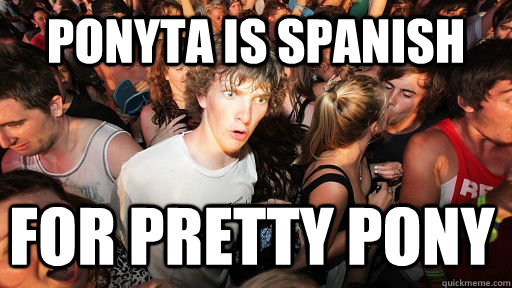 Ponyta is spanish for pretty pony  Sudden Clarity Clarence