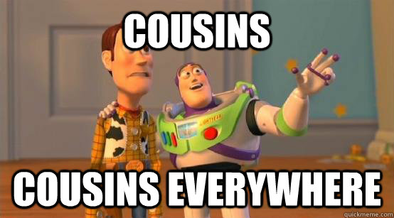 Cousins Cousins everywhere  Buzz Glitter