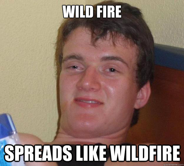 wild fire  spreads like wildfire  10 Guy