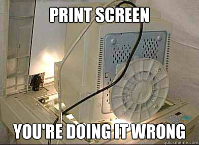 Print Screen You're Doing it wrong - Print Screen You're Doing it wrong  Stupid computer User