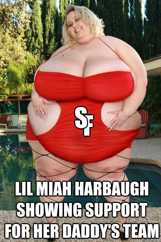 F S Lil Miah Harbaugh showing support for her daddy's team  Harbaughs Daughter