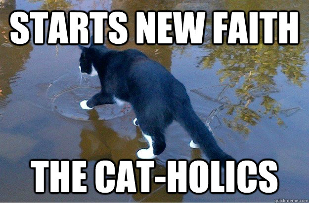 STARTS NEW FAITH THE CAT-HOLICS  Jesus Cat