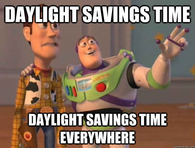 Daylight savings time daylight savings time Everywhere  Buzz Lightyear