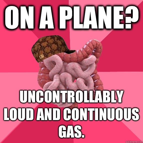 On a plane? Uncontrollably loud and continuous gas.  Scumbag Intestines