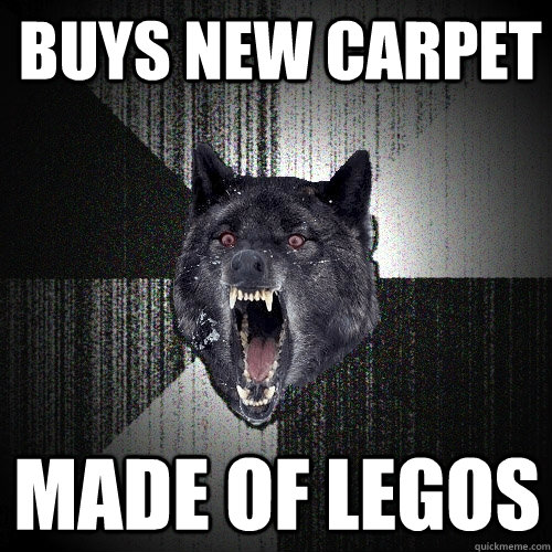 buys new carpet MADE OF LEGOS  Insanity Wolf