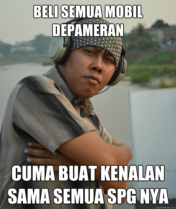 Beli semua mobil depameran cuma buat kenalan sama semua spg nya  Amin Rich Man