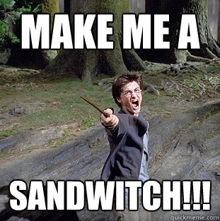 MAKE ME A SANDWITCH!!!  Pissed off Harry