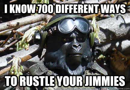 I KNOW 700 DIFFERENT WAYS TO RUSTLE YOUR JIMMIES  