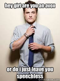 hey girl are you an avox  or do i just leave you speechless   josh hutcherson