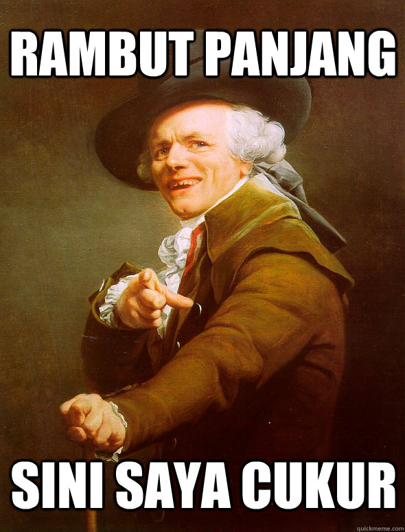 Rambut panjang Sini saya cukur  Joseph Ducreux