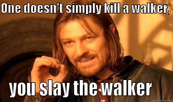 TWD: How to survive - ONE DOESN'T SIMPLY KILL A WALKER,  YOU SLAY THE WALKER    Boromir