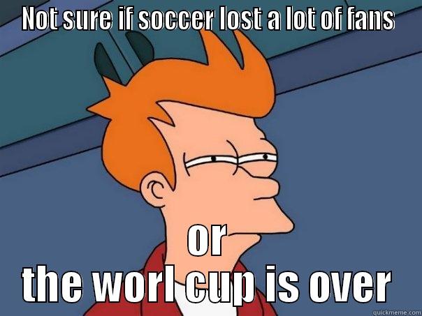 World Cup - NOT SURE IF SOCCER LOST A LOT OF FANS OR THE WORL CUP IS OVER Futurama Fry