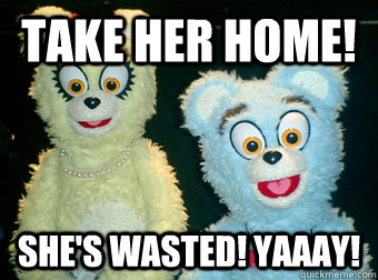 Take Her Home! She's WASTED! YAAAY!  Bad Idea Bears
