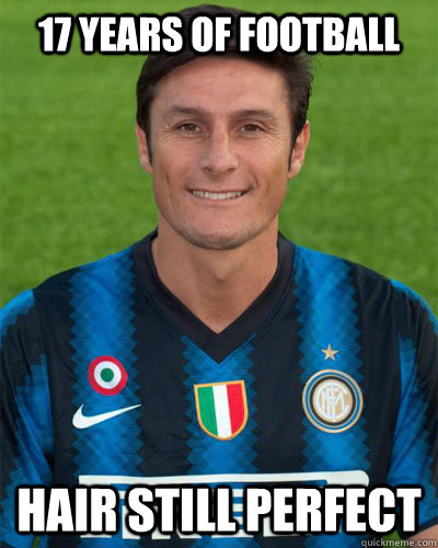 17 years of football hair still perfect - 17 years of football hair still perfect  Javier Zanetti