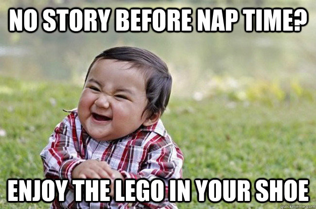 No story before nap time? enjoy the lego in your shoe - No story before nap time? enjoy the lego in your shoe  Misc