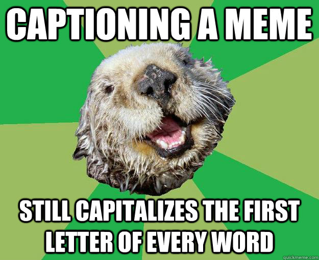 Captioning a Meme Still Capitalizes the First Letter of Every Word  OCD Otter