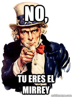 no, tu eres el mirrey  Advice by Uncle Sam