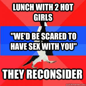 Lunch with 2 hot girls 