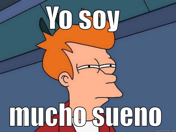 I am very sleepy - YO SOY  MUCHO SUENO Futurama Fry