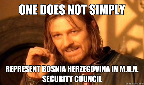 One does not simply represent Bosnia Herzegovina in M.U.n. Security Council  Boromir