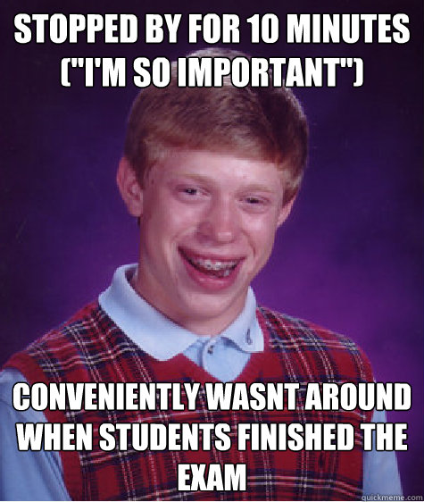 Stopped by for 10 minutes (