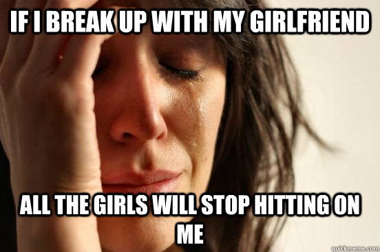 If I break up with my girlfriend all the girls will stop hitting on me  First World Problems