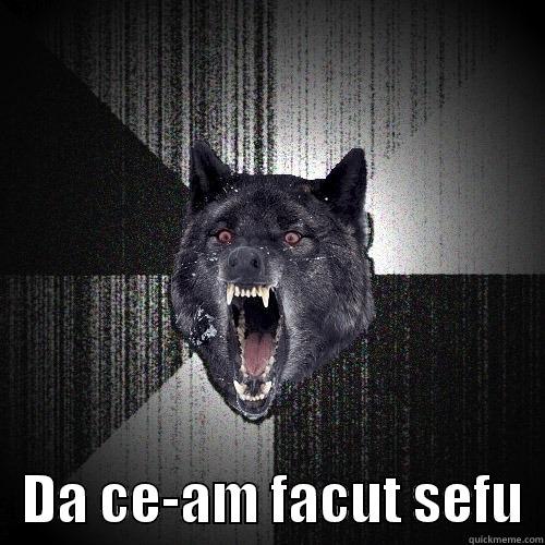     DA CE-AM FACUT SEFU  Insanity Wolf