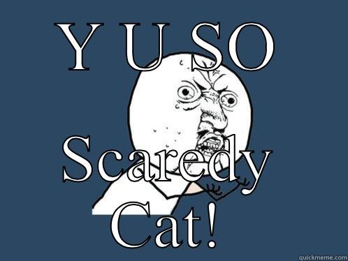 Y U SO SCAREDY CAT! Y U No