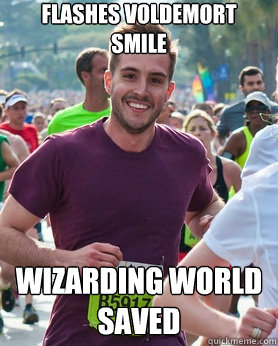 Flashes voldemort smile wizarding world saved  Ridiculously photogenic guy