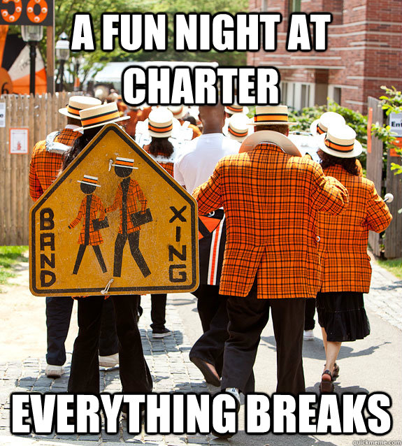 a fun night at charter everything breaks  Princeton Problems
