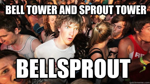 bell tower and Sprout tower BELLSPROUT  Sudden Clarity Clarence