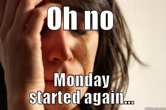 OH NO MONDAY STARTED AGAIN... First World Problems