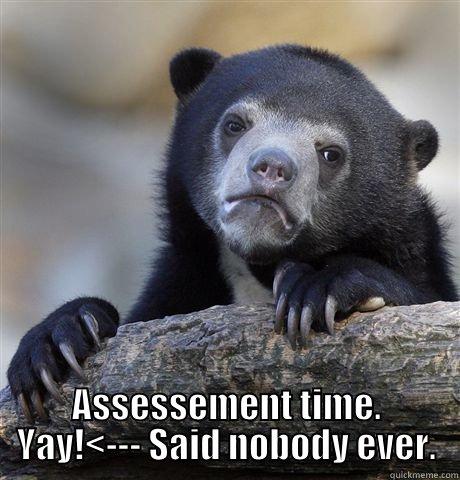  ASSESSEMENT TIME. YAY!<--- SAID NOBODY EVER. Confession Bear