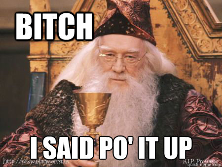 bitch i said po' it up - bitch i said po' it up  Drew Dumbledore