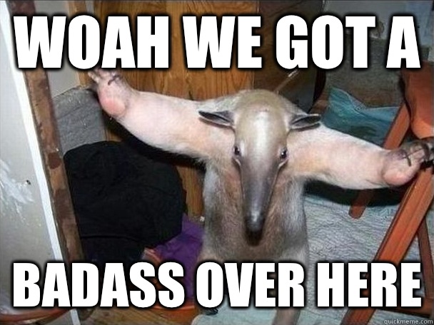 Woah we got a  Badass over here  I got this