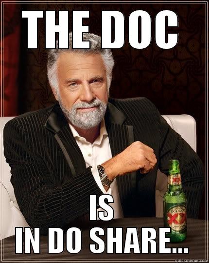 THE DOC IS IN DO SHARE... The Most Interesting Man In The World