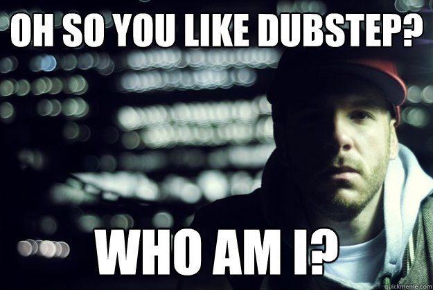 Oh so you like Dubstep? who am i?   