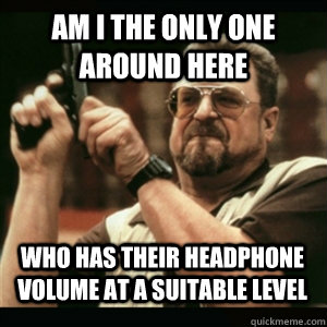 Am i the only one around here Who has their headphone volume at a suitable level - Am i the only one around here Who has their headphone volume at a suitable level  Misc