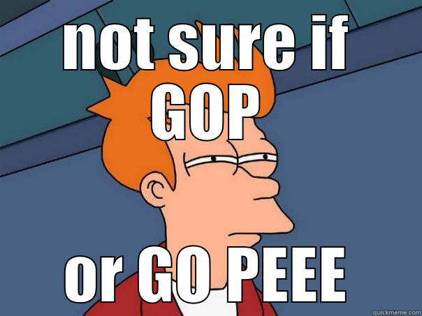 NOT SURE IF GOP OR GO PEEE Futurama Fry