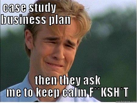 CASE STUDY                                     BUSINESS PLAN                                                                          THEN THEY ASK ME TO KEEP CALM F**KSH*T 1990s Problems