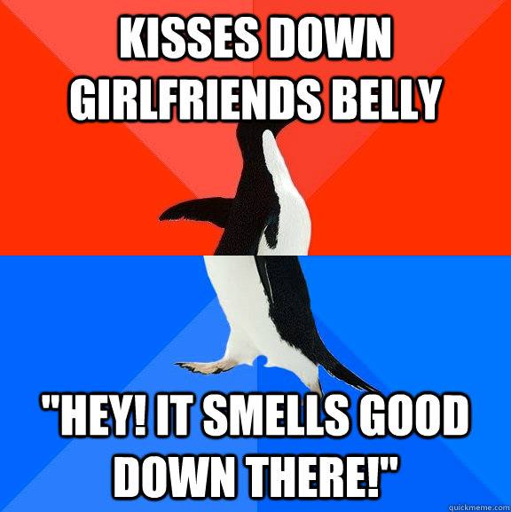 KISSES DOWN GIRLFRIENDS BELLY 