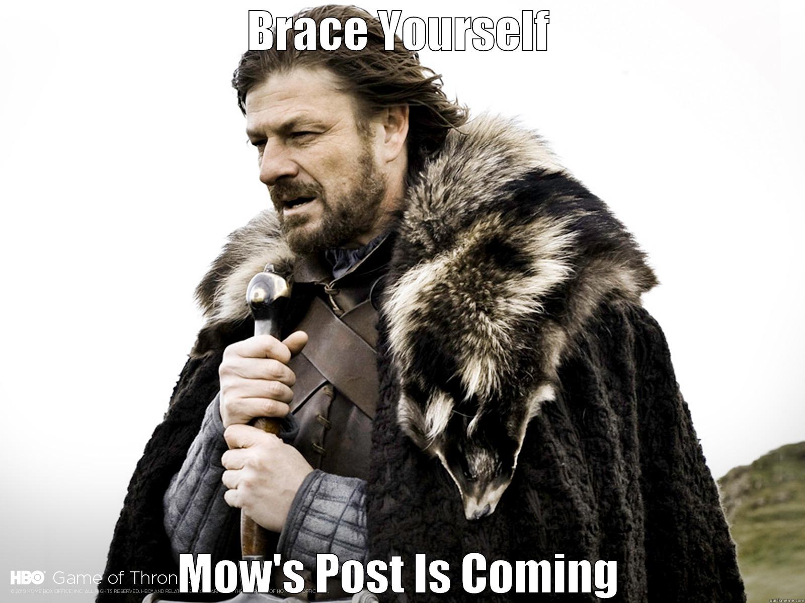 BRACE YOURSELF MOW'S POST IS COMING Misc